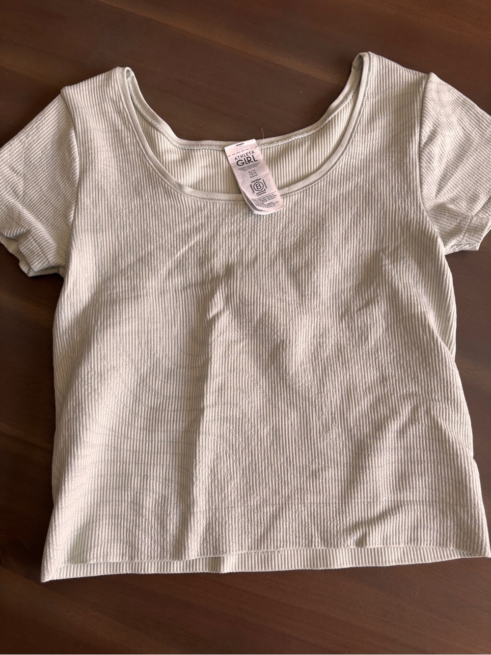 Athleta Girl Ribbed Scoop Short Sleeve Tee - Celery